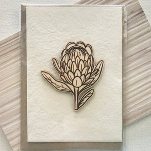 Seed cards with various wooden art
