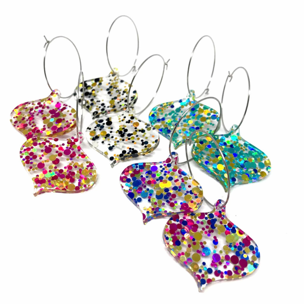Christmas Bubble Lantern Hoop Earrings