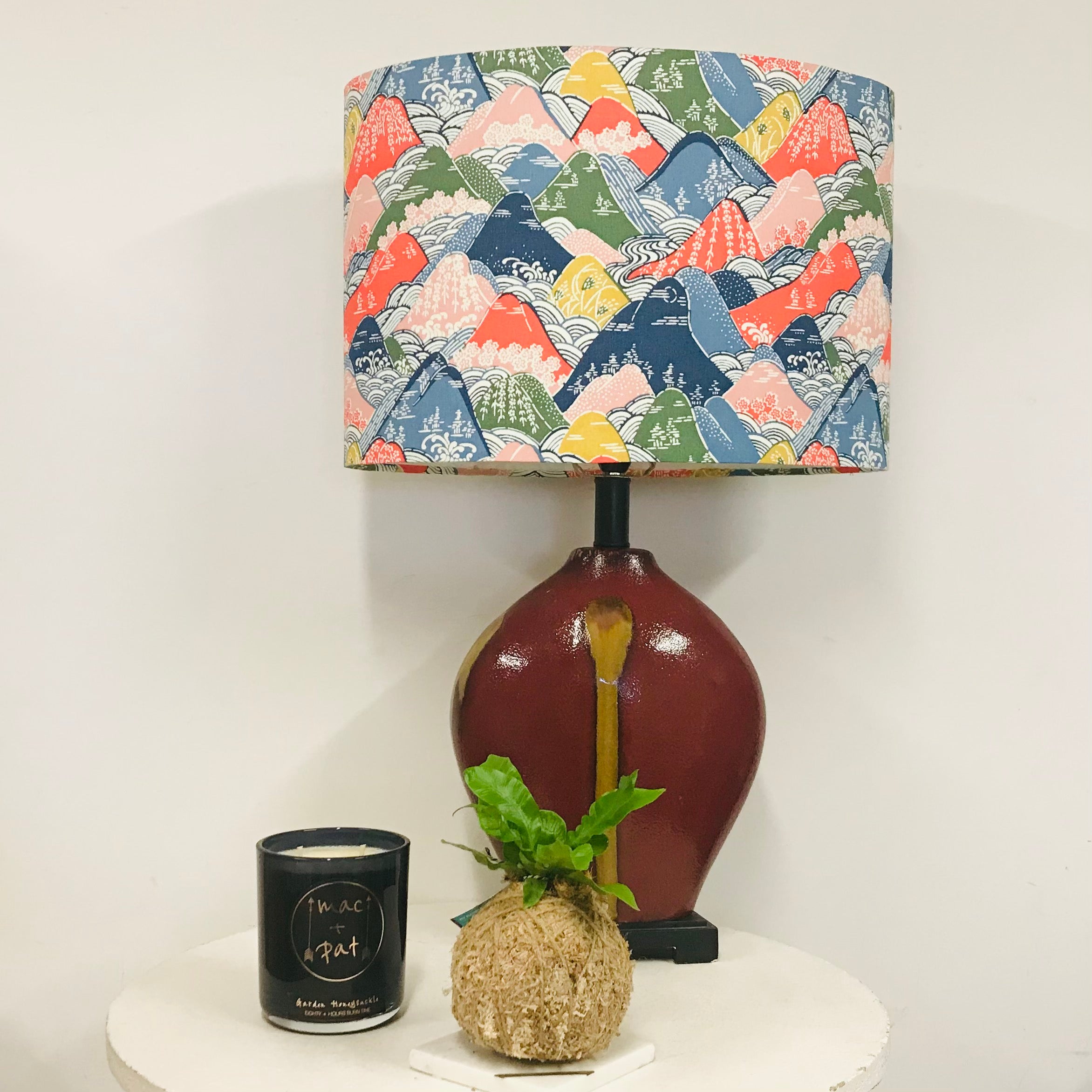 Custom Lamp Shade only - Japanese Mountains