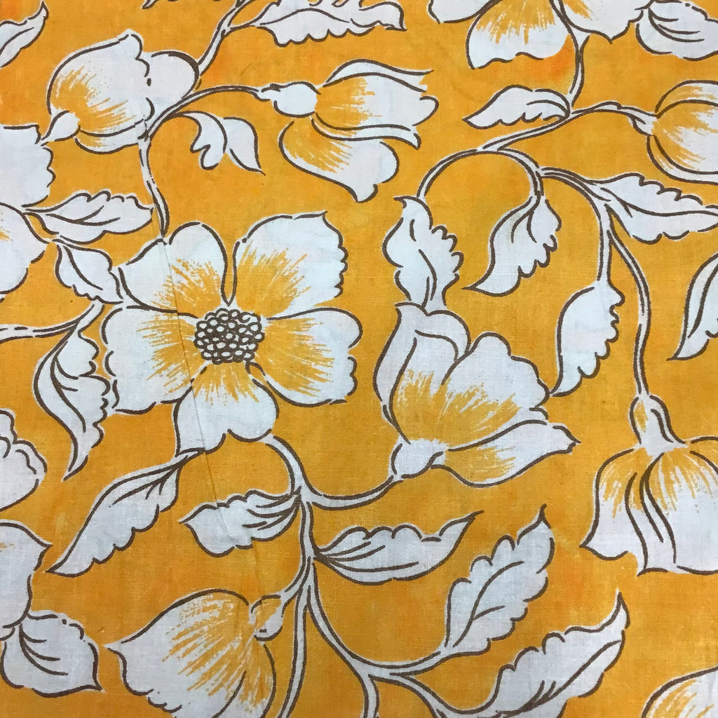 Custom Lamp Shade only - Vintage Mustard Floral