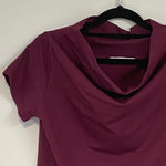 Women's Handmade Cowl Tee - Burgundy