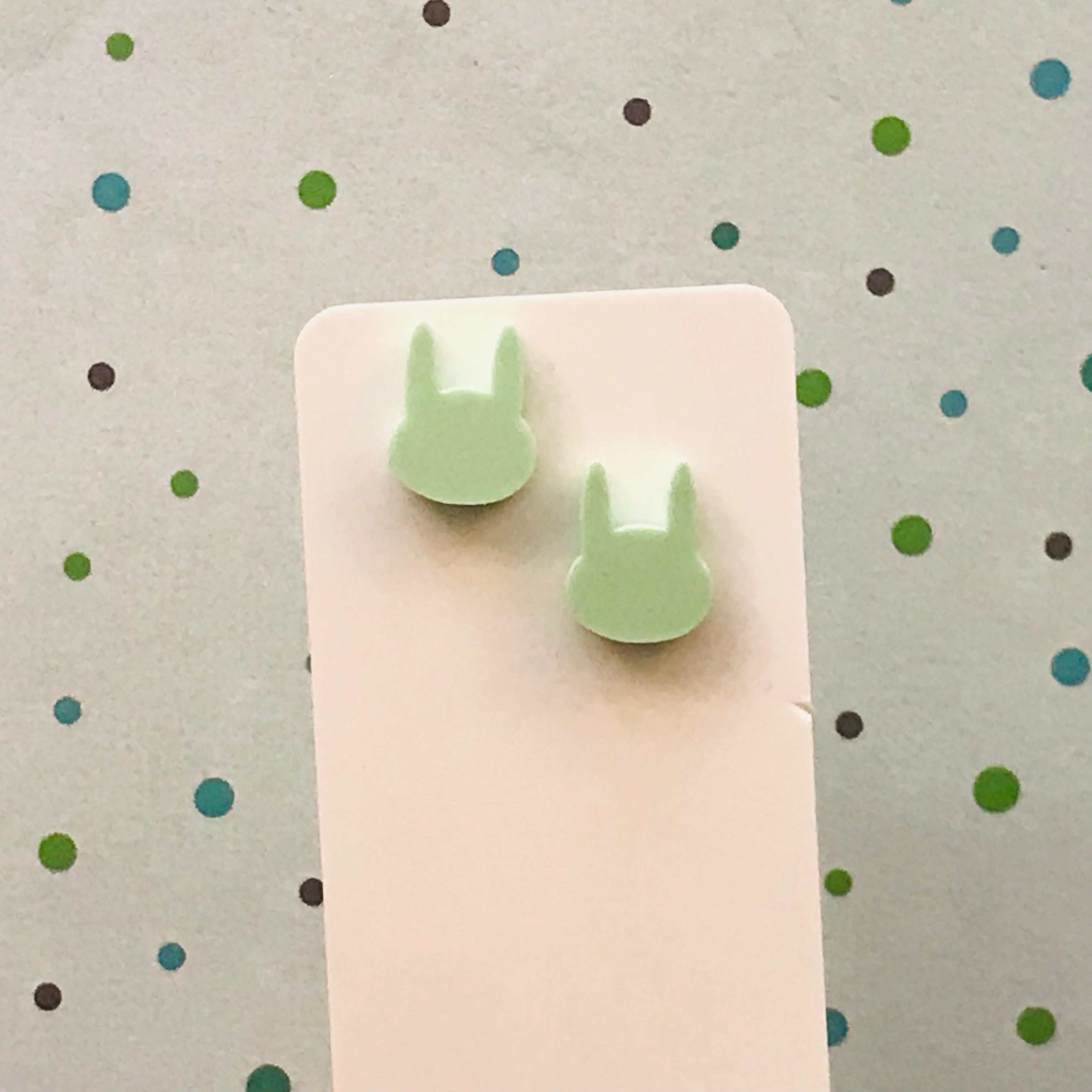 Novelty Studs Earrings - Graphic Acrylic