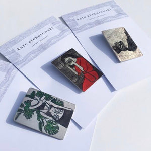Aluminium Original Art Brooch / Pendant
