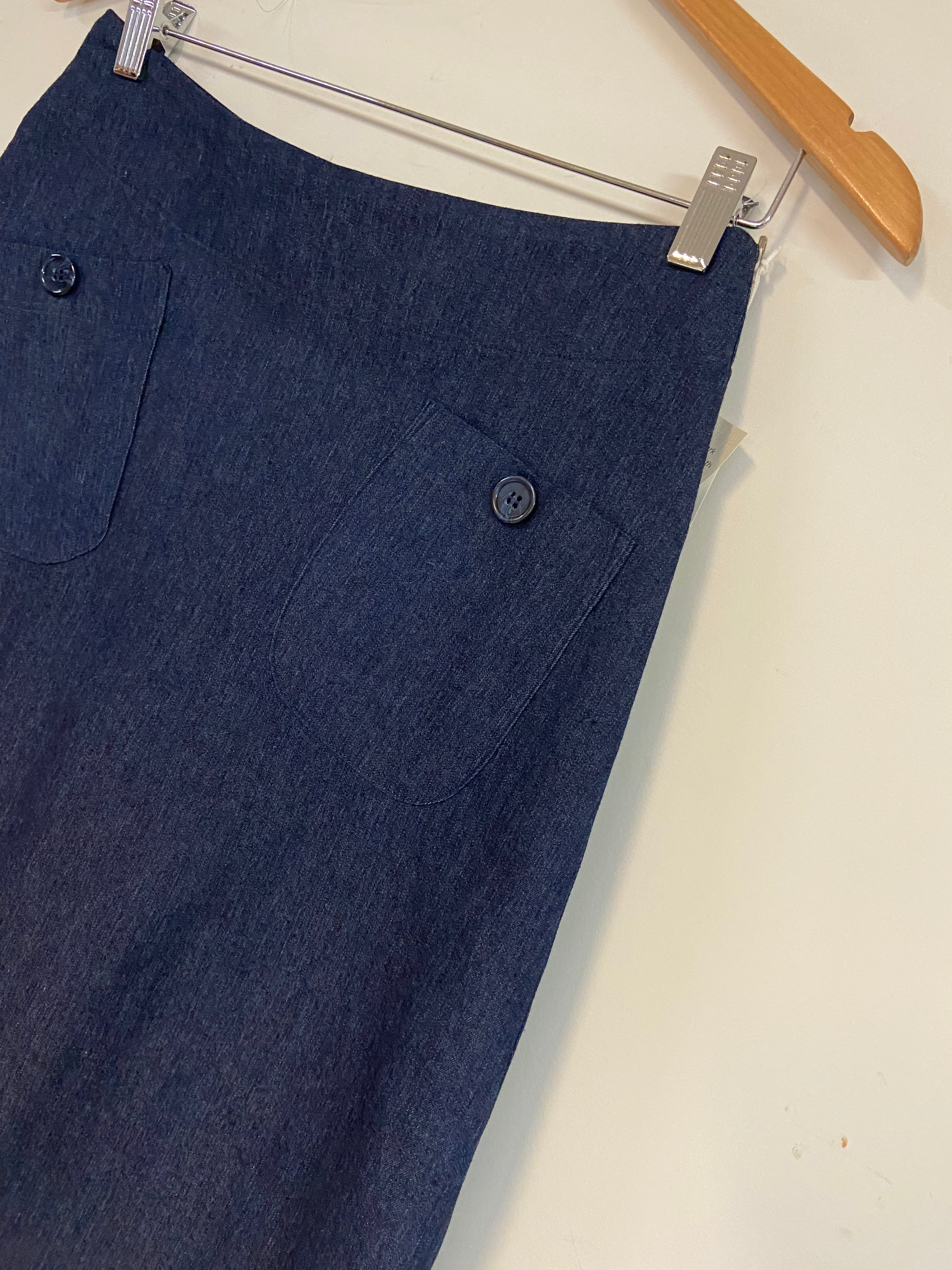 Women's Handmade Pocket Skirt - Denim