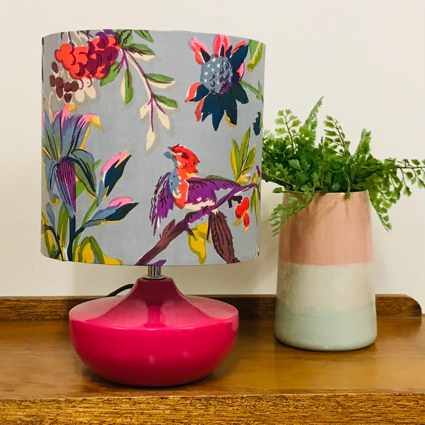 Custom Lamp Shade only - Indian Bird Print