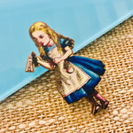 Alice in Wonderland Wood Brooches