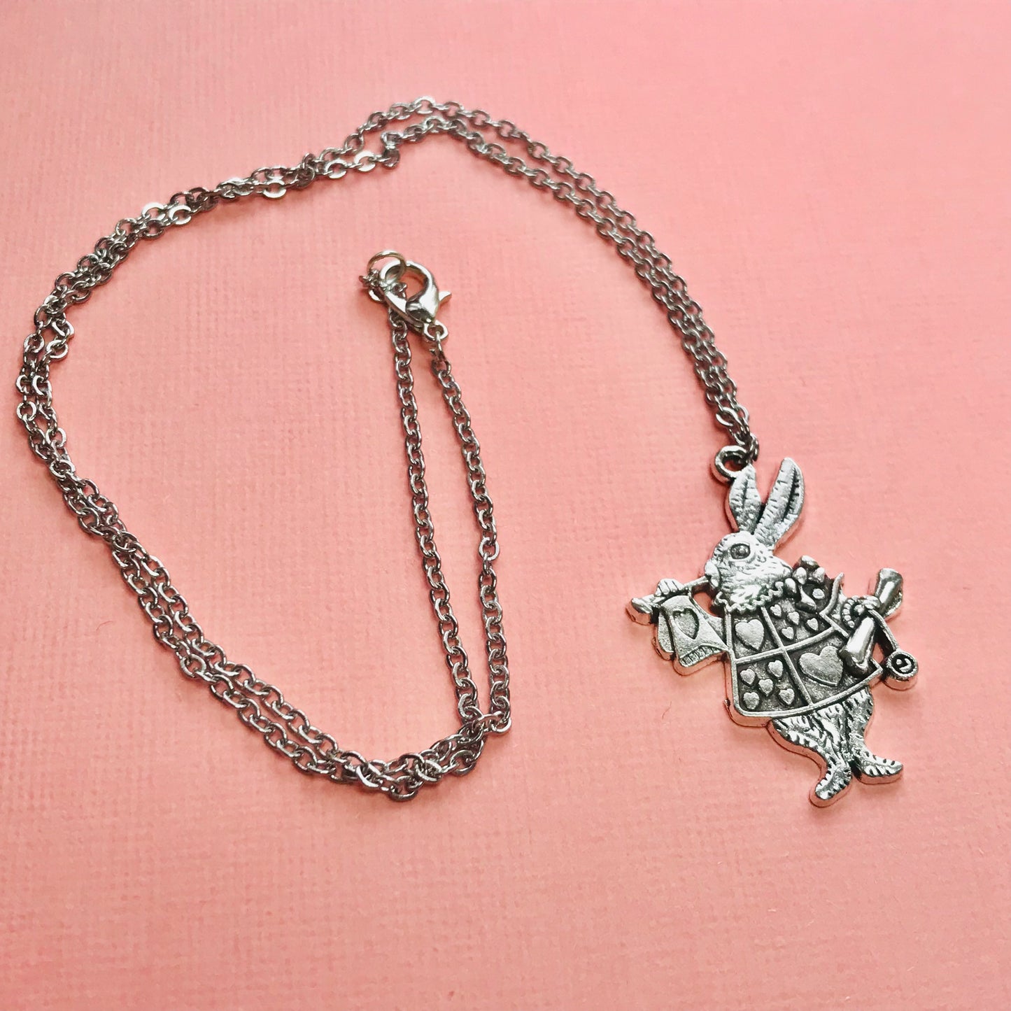Alice in Wonderland White Rabbit Necklace