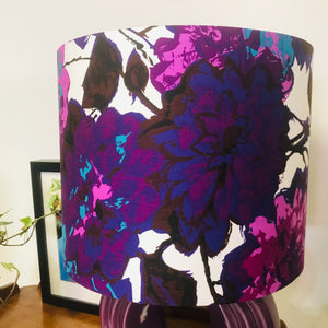 Custom Lamp Shade only - Pink & Purple Abstract Floral
