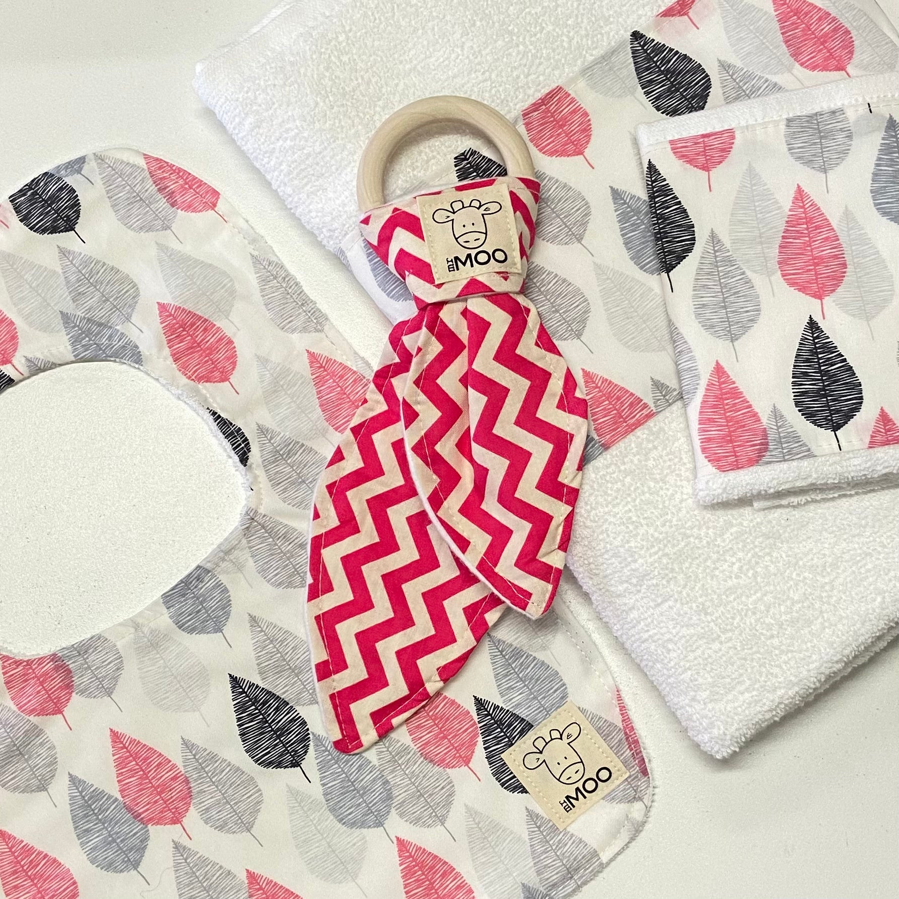 Gift Box - Towel, Face Washer, Bib & Teether