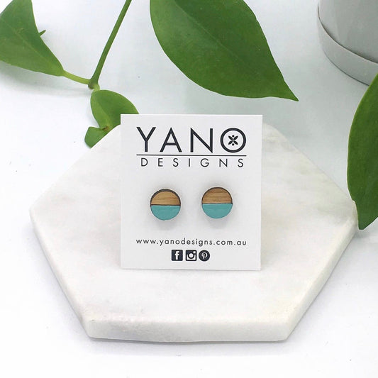 Dipped Bamboo Stud Earrings