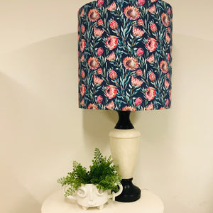 Custom Lamp Shade only - Protea Navy