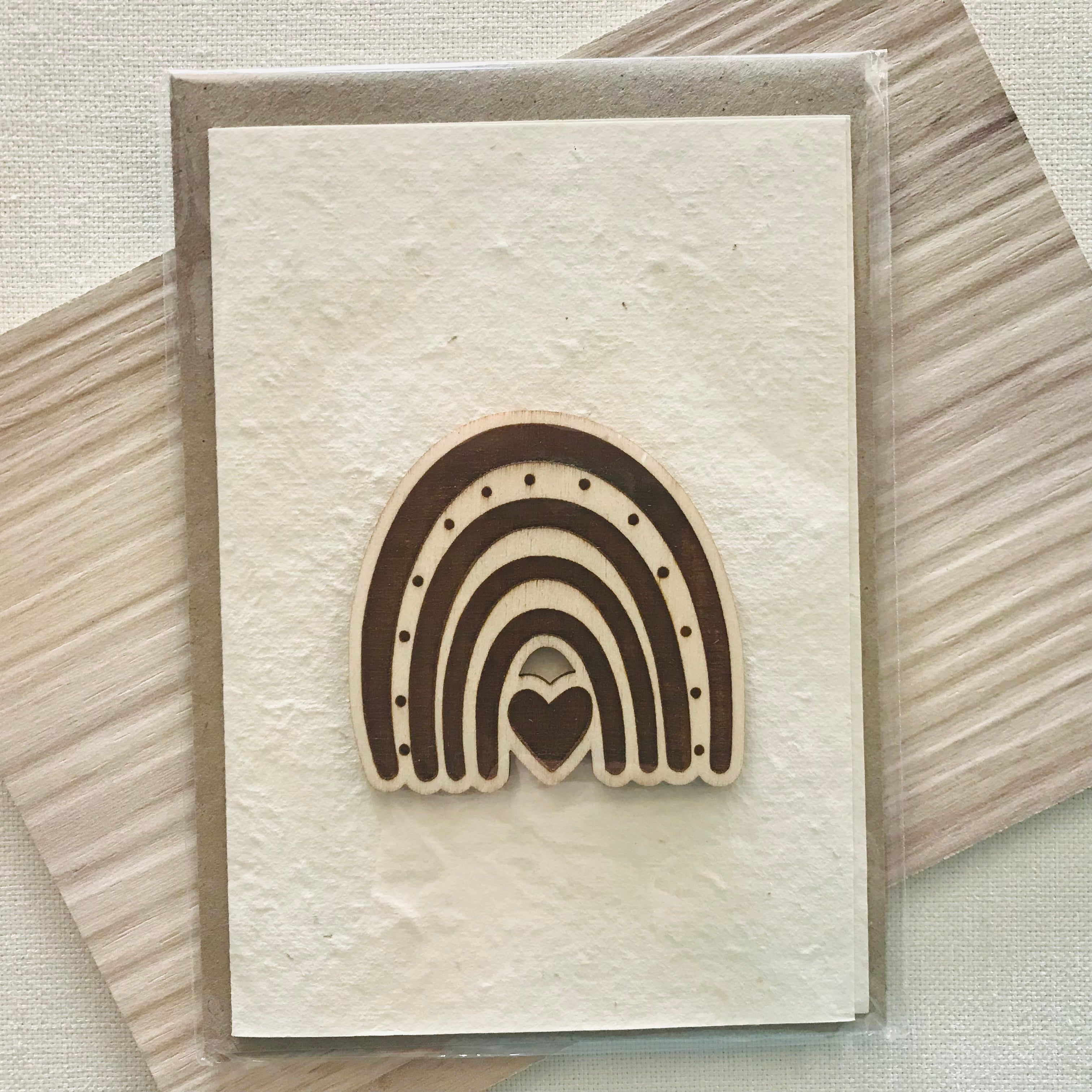 Seed cards with various wooden art