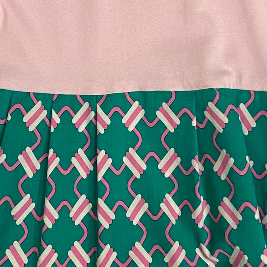 Short Sleeve Winnie Dress - BLUSH WITH JADE CHAIN