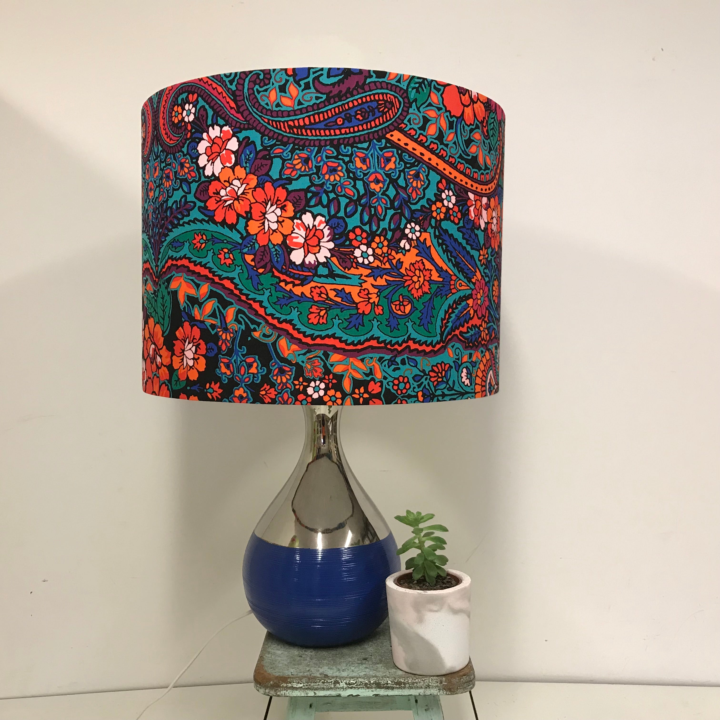 Custom Lamp Shade only - Stained Glass Floral