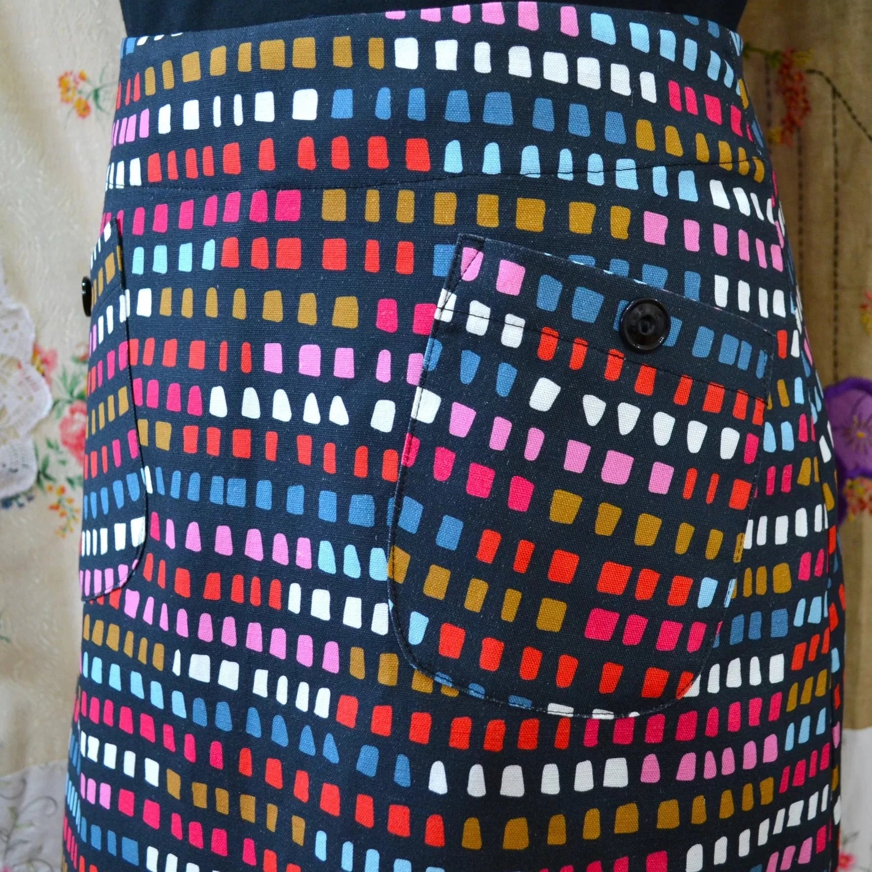 Women's Handmade Pocket Skirt - Pebbles