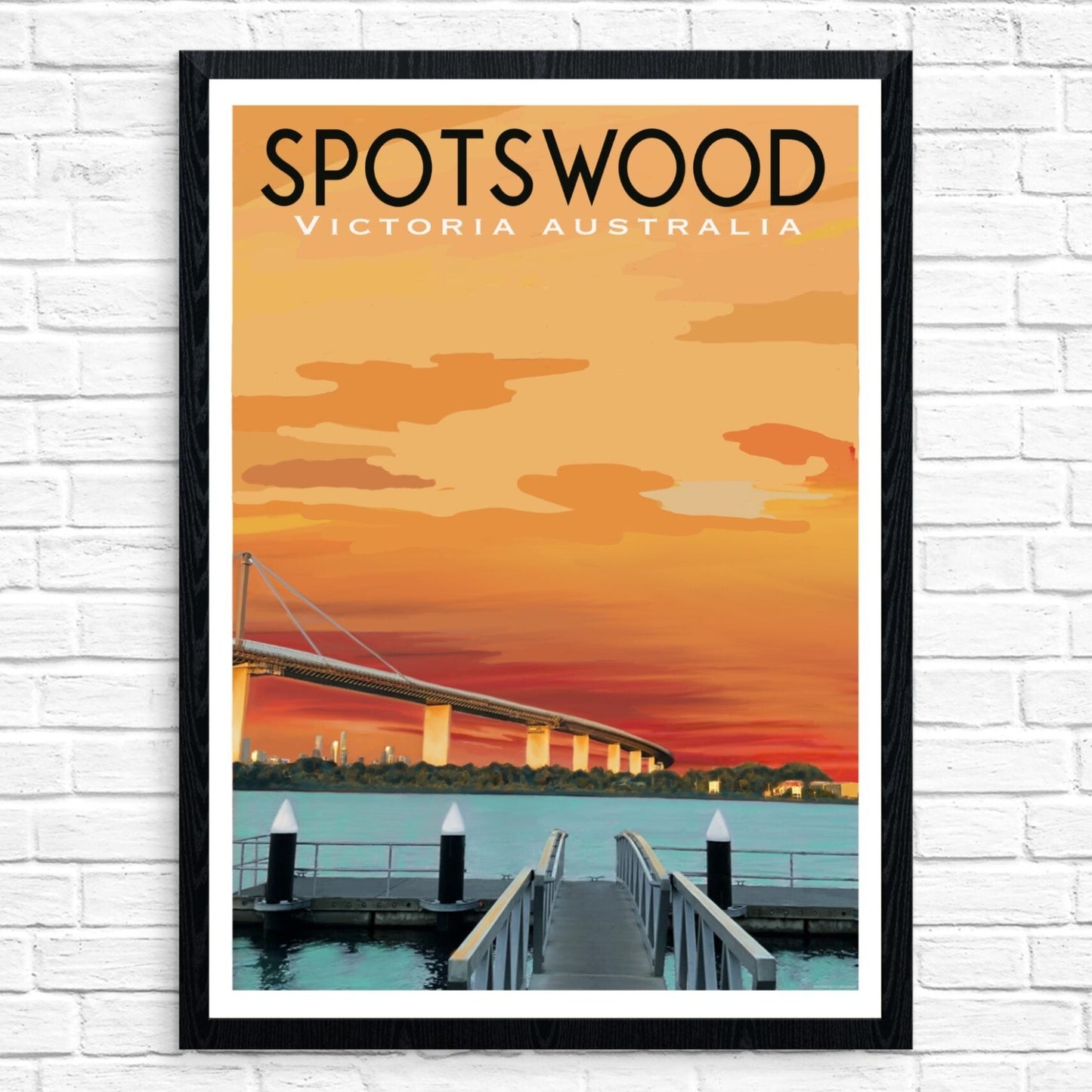 Vintage Poster - Spotswood Jetty Sunset